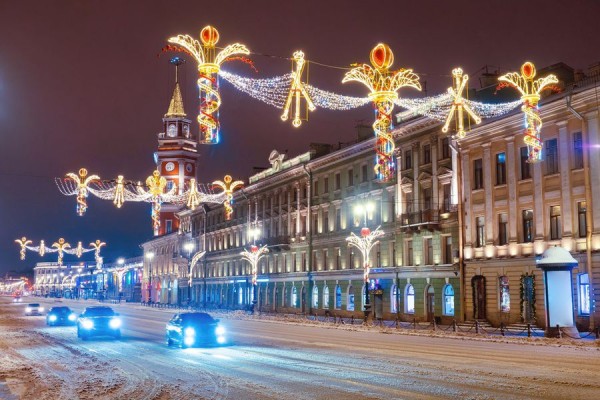 Часть улиц в центре Петербурга закроют в новогоднюю ночь