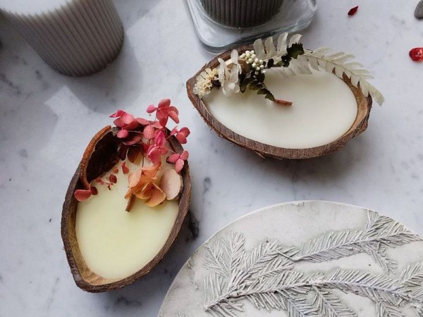 Мастер-класс по созданию ароматной натуральной свечи в кокосе в студии Artista Handmade