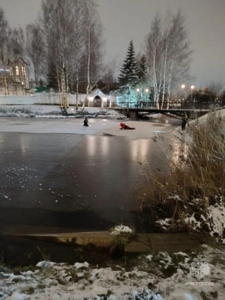В петербургском парке Городов-Героев спасли женщину со льда