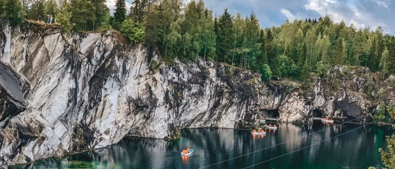 Однодневный тур &laquo;Знакомство с Карелией: хаски, олени, водопады и мраморный каньон Рускеала&raquo; со скидкой до 28%