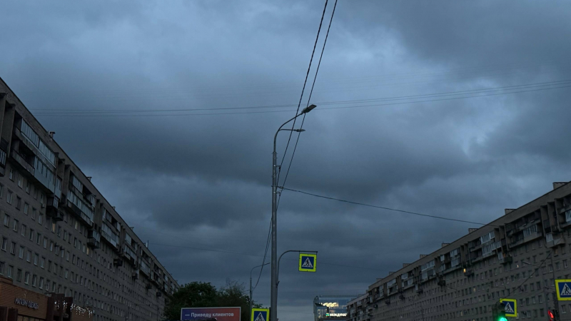 Булыжники с фасада здания обрушились на тротуар в Петербурге