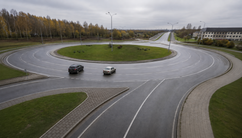Водитель какого автомобиля нарушит правила при проезде кругового перекрестка — проверьте себя